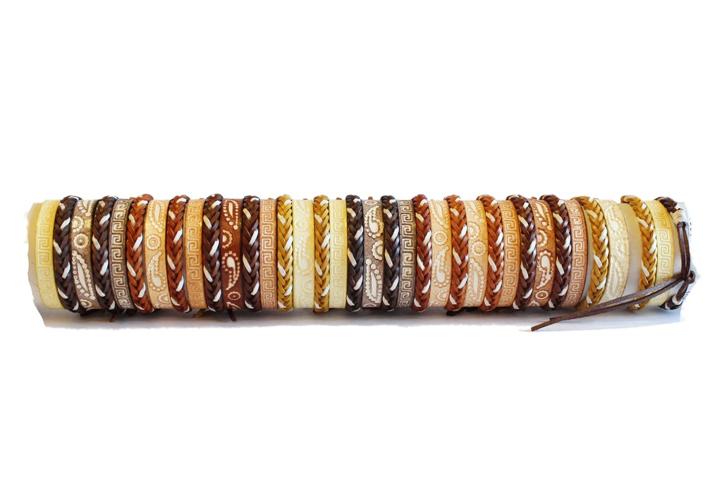 BRACCIALE CUOIO TRECCE PIU FANTASIE ASS. 