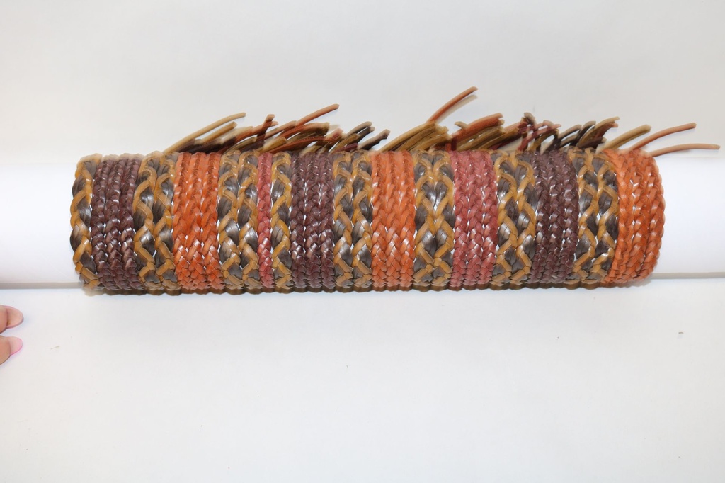 BRACCIALE CUOIO TONI MARRONI 