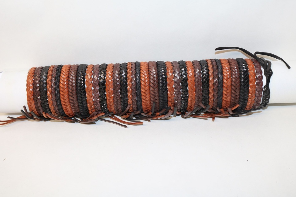 BRACCIALE CUOIO TRECCE TONI  MARR. 