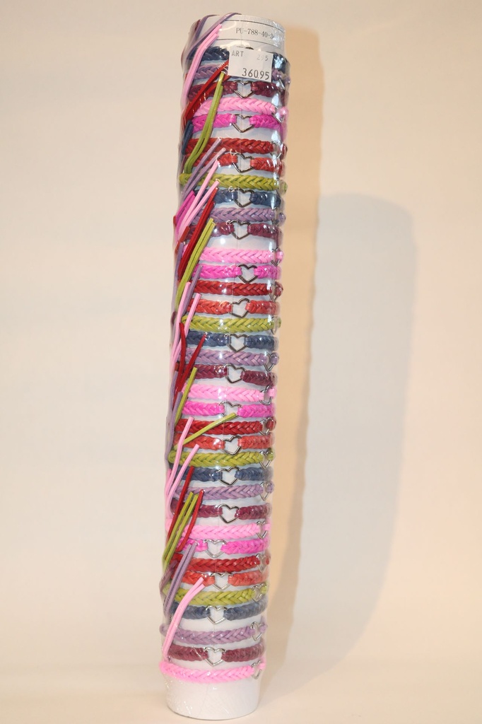 BRACCIALE CUOIO INFINITO STRASS COL ASS 