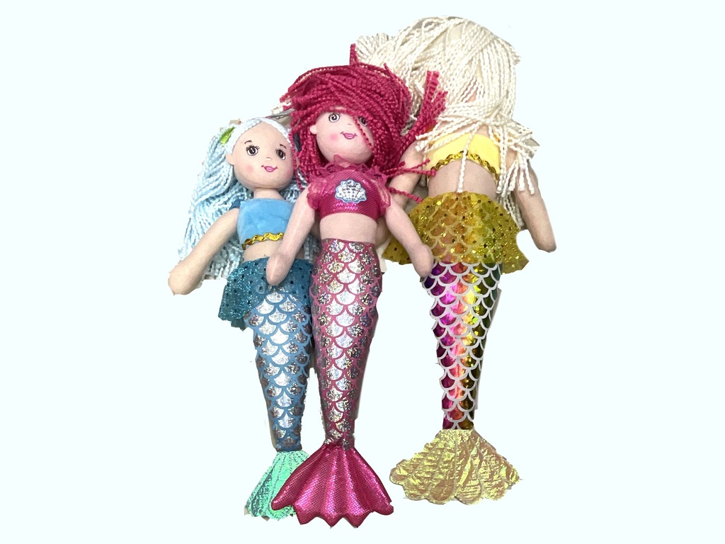 BAMBOLA STOFFA SIRENA COL ASS CM 40 - CF 6 PZ 