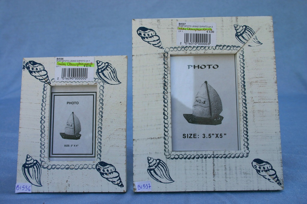 PORTAFOTO LEGNO DIPINTO cm 16x13 