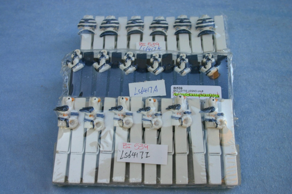 MOLLETTE LEGNO cm 8 - Cf.12pz 