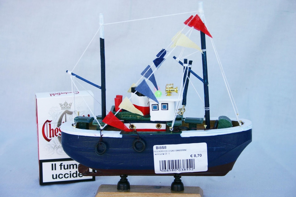 PESCHERECCIO LEGNO BANDIERINE CM 20 