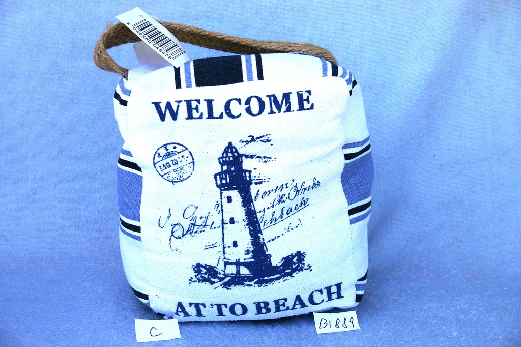 FERMAPORTA STOFFA DISEGNI MARINI 