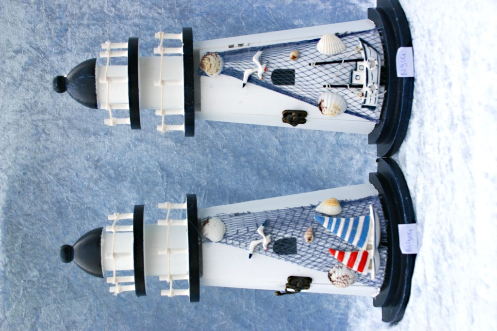 FARO LEGNO BIANCO E BLU PORTACHIAVE 33*16 CM 