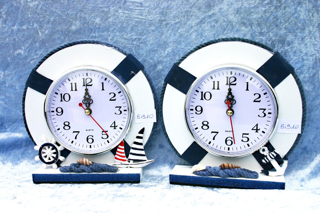 OROLOGIO LEGNO BIANCO/BLU SALVAGENTE 2 MOD 