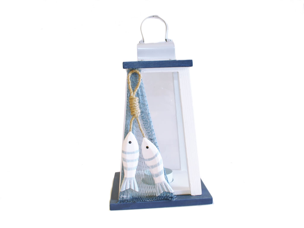 LANTERNA LEGNO C/PESCIOLINI 