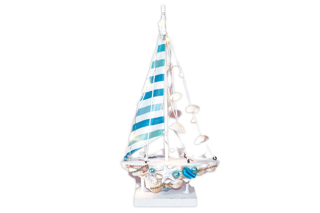 BARCA LEGNO CON LUCE 