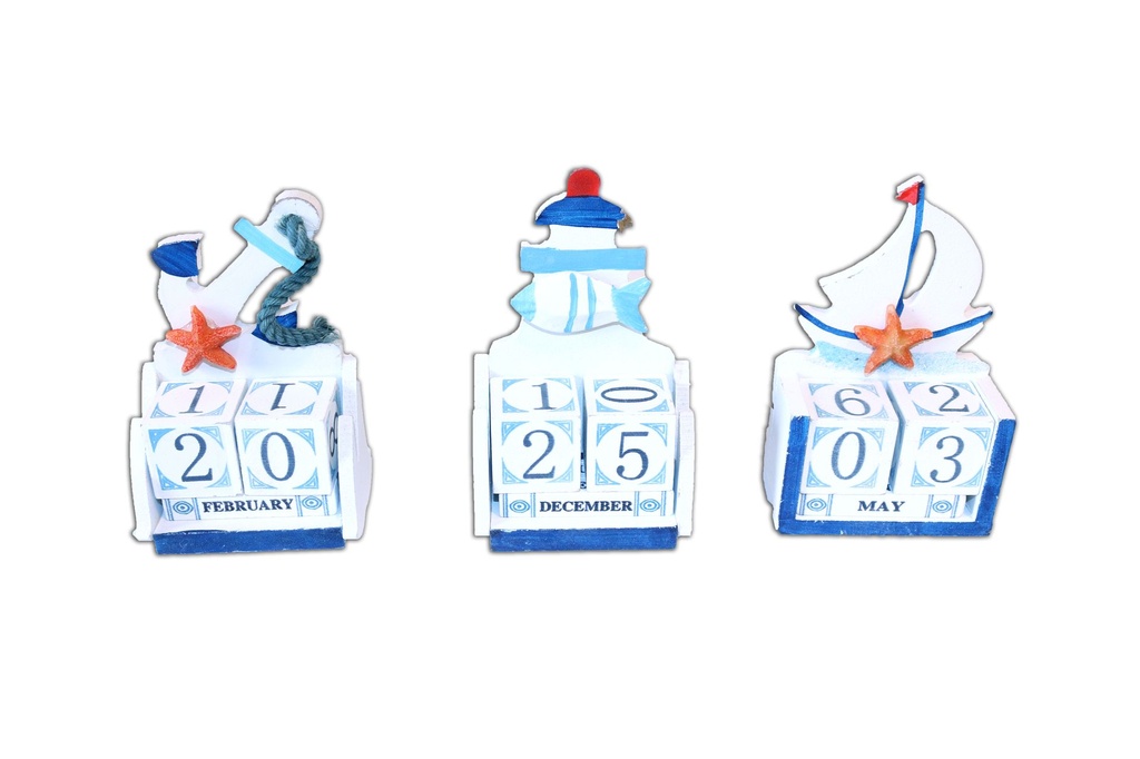 CALENDARIO LEGNO RESINA 3 MOD 11.5*7 CM 