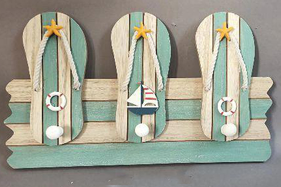 APPENDINI LEGNO A FORMA DI CIABATTA 