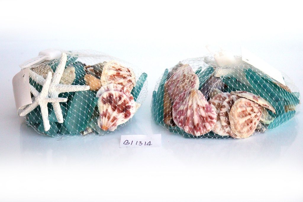 SACCHETTI CON SASSI VETRO CM 10*10*4 