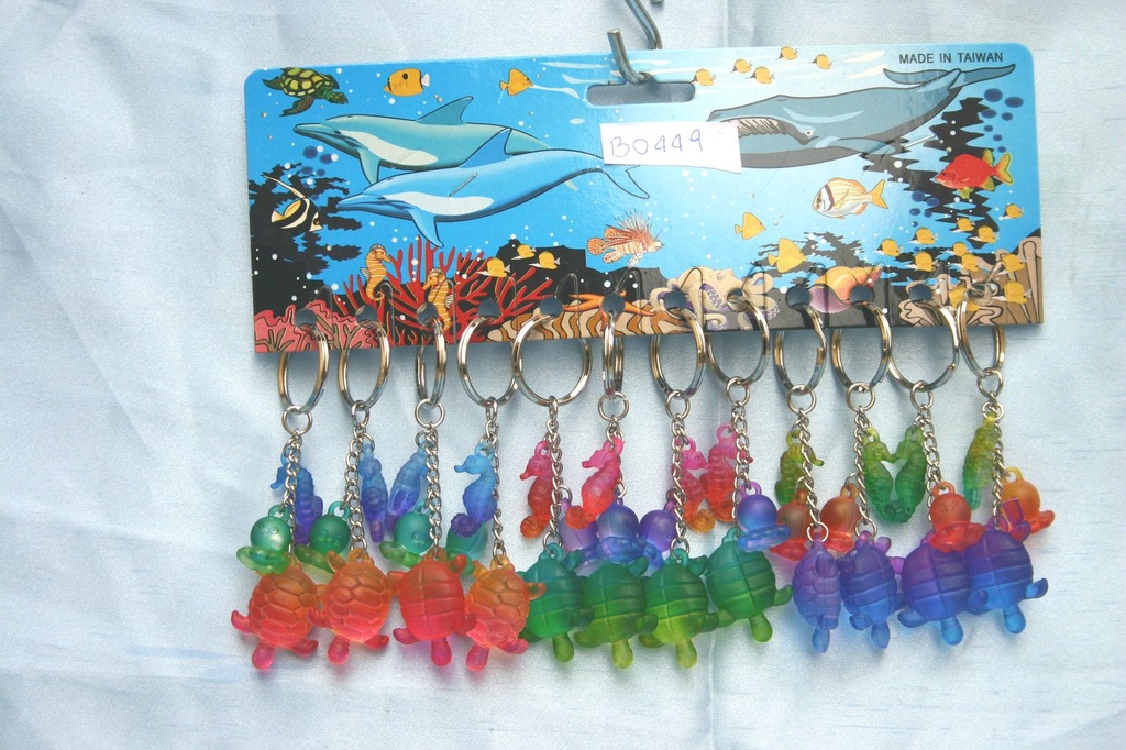 PORTACHIAVI ACR.C/PEND.CAVALLUCCIO+TARTARUGA+POLIP 