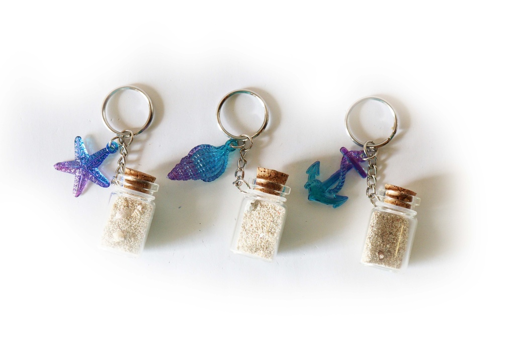 PORTACHIAVI C/BOTT VETRO E SABBIA C/1 PEN STELLA 