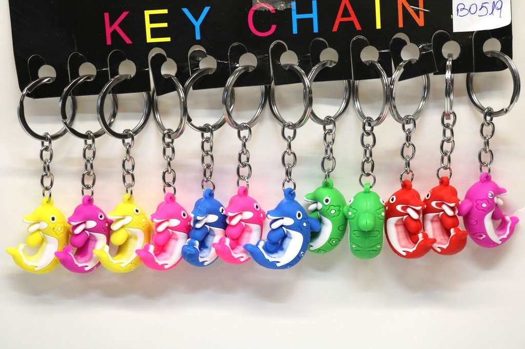 PORTACHIAVE GOMMA DELFINO COL ASS 