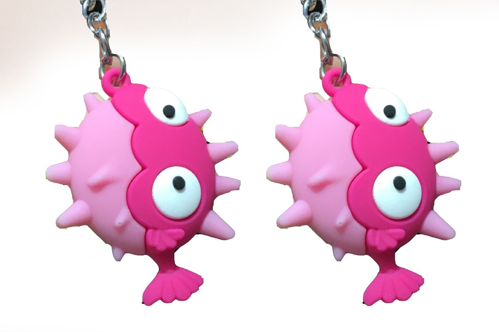 PORTACHIAVE GOMMA PESCE PALLA COL ASS 