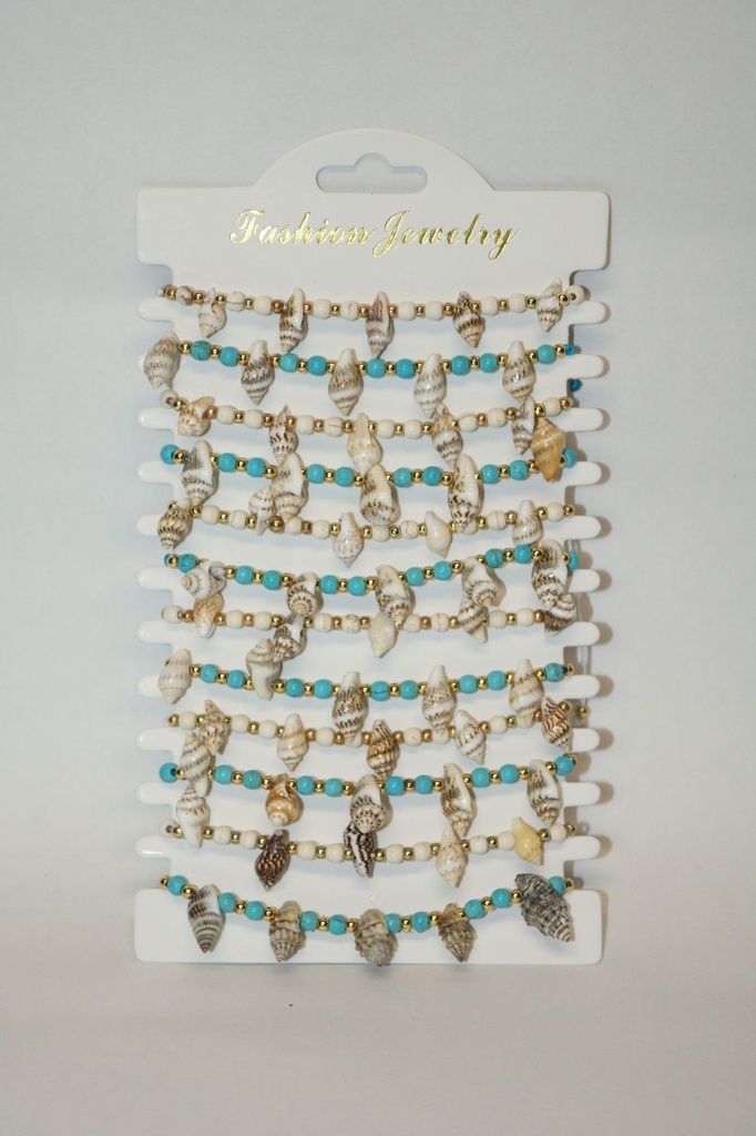 BRACCIALE PERLINE E CONCHIGLIE 