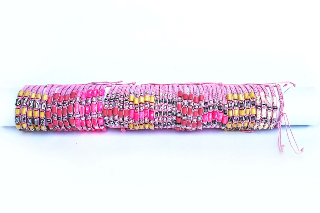 BRACCIALE POLIESTERE TONI ROSA 