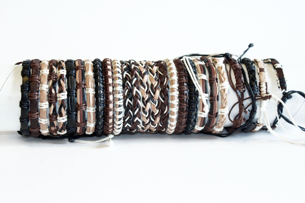 BRACCIALE TRECCE ECOPELLE TONI MARRONE 