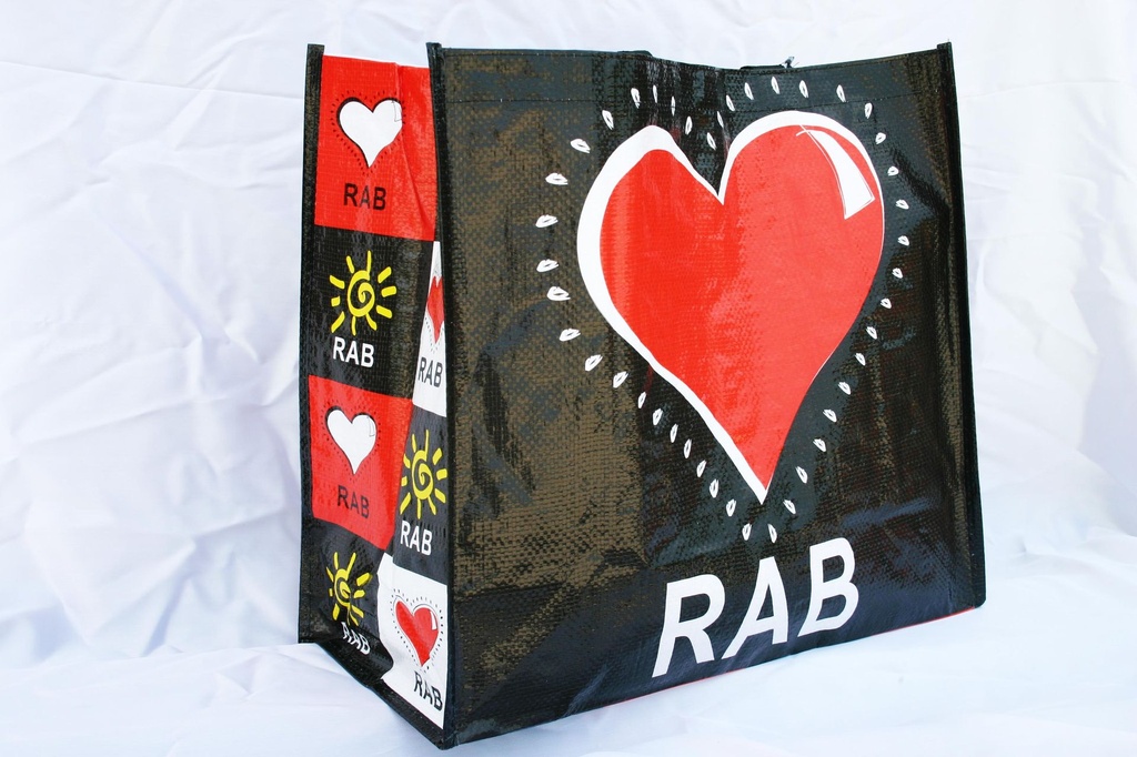 BORSA POLIPROP. INTRECCIATO I LOVE RAB 