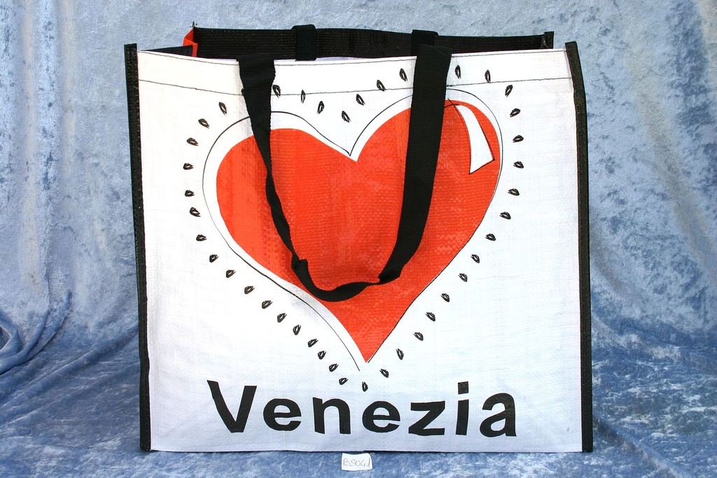 BORSA POLIPROP. INTRECCIATO I LOVE VENEZIA 
