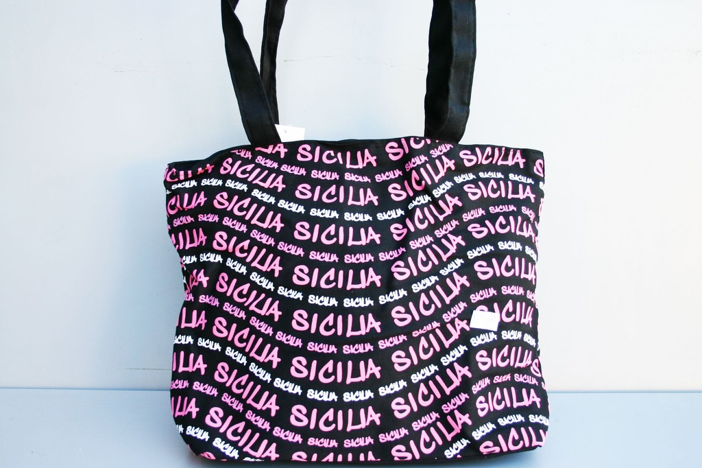 BORSA TESSUTO MULTISCRITTE SICILIA 3 COL ASS 