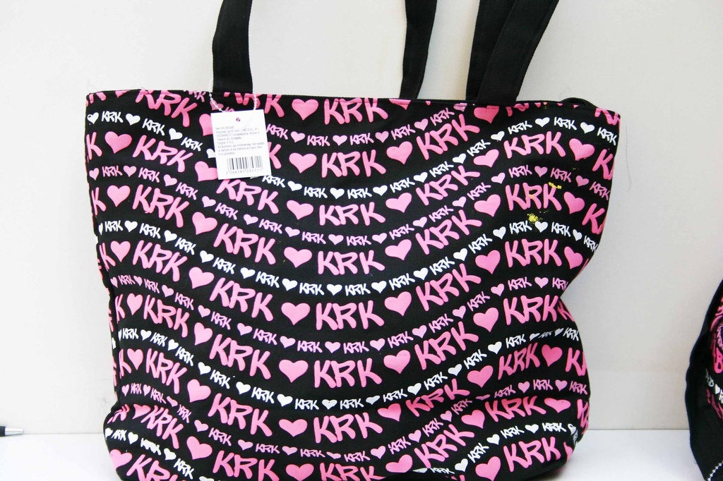 BORSA TESSUTO MULTISCRITTE KRK 3 COL ASS 