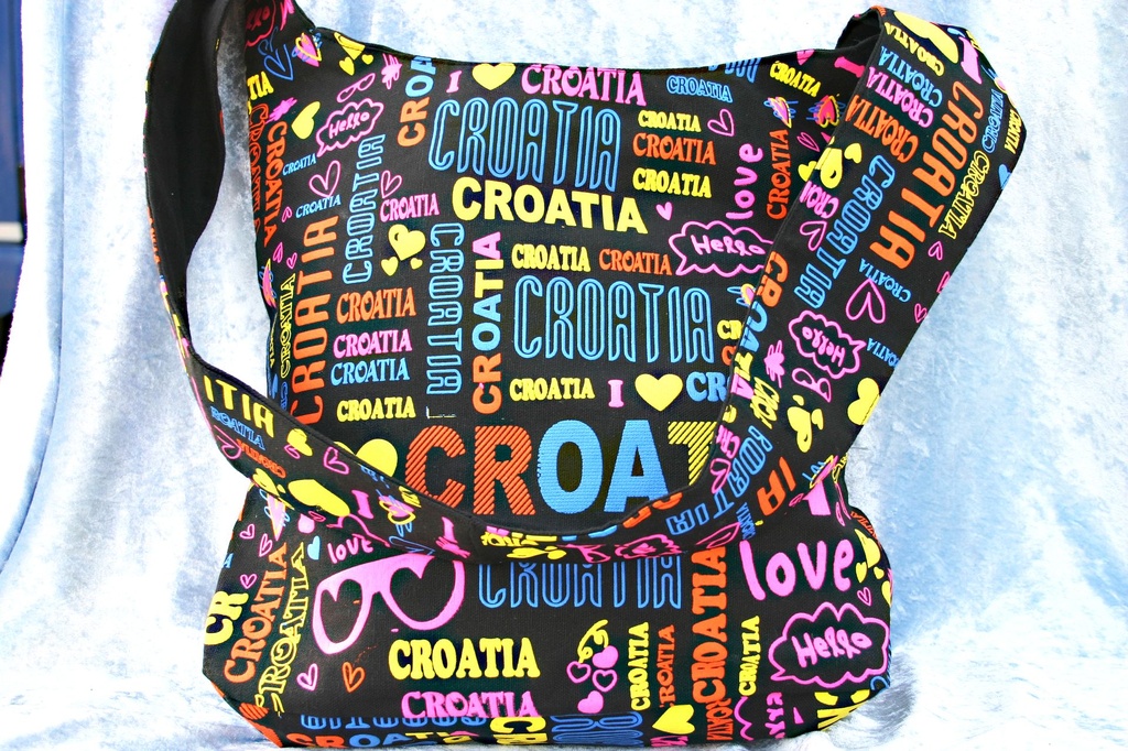 BORSA STOFFA SCRITTE CROATIA CROATIA 