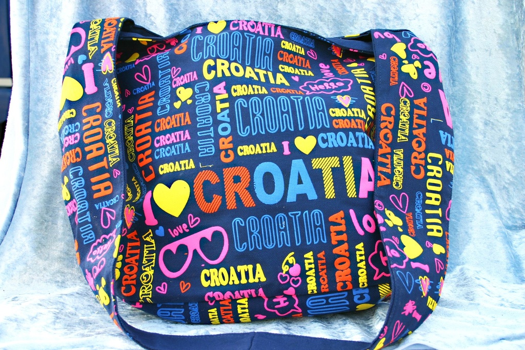 BORSA STOFFA SCRITTE CROATIA CROATIA 