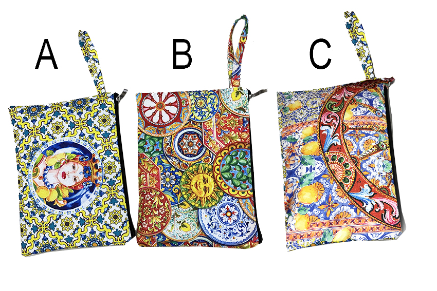 BORSELLO STOFFA 28*20 CM RUOTA 