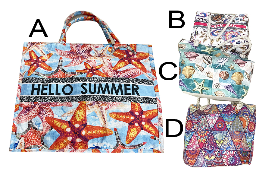 BORSA STOFFA 40*32*15 CM STELLE MARINE 