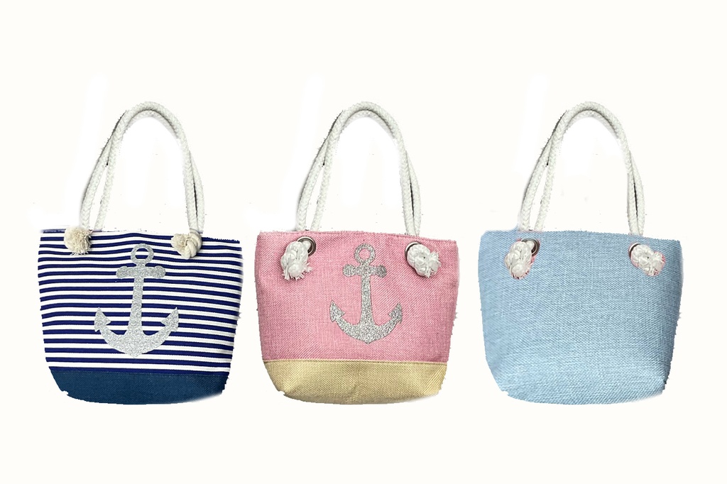 BORSA STOFFA BIMBA 23*20*6cm 3 COL ASS 