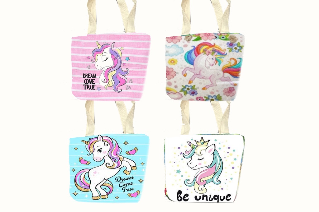 BORSA STOFFA BIMBA 23*20*6cm 4 COL ASS 