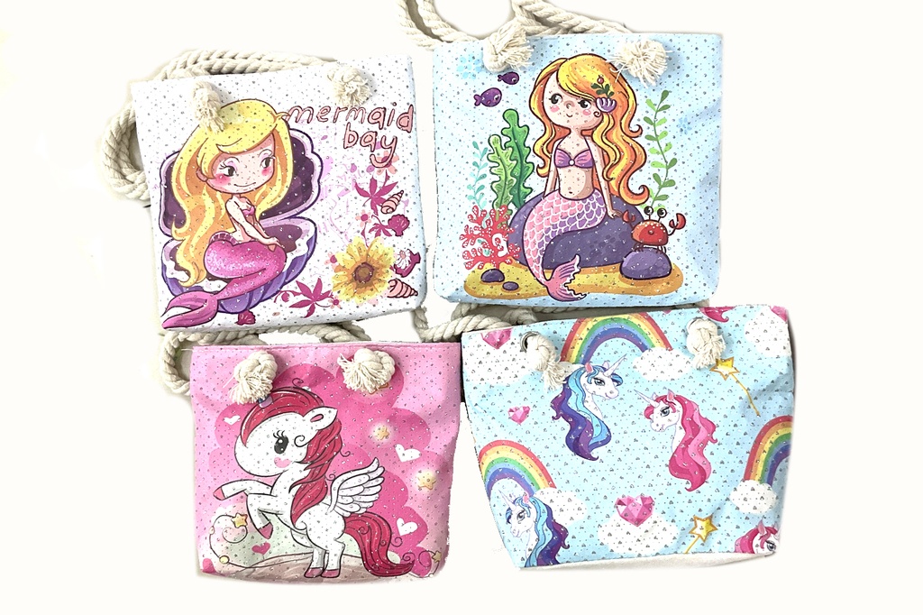 BORSA STOFFA BIMBA UNICORNI 