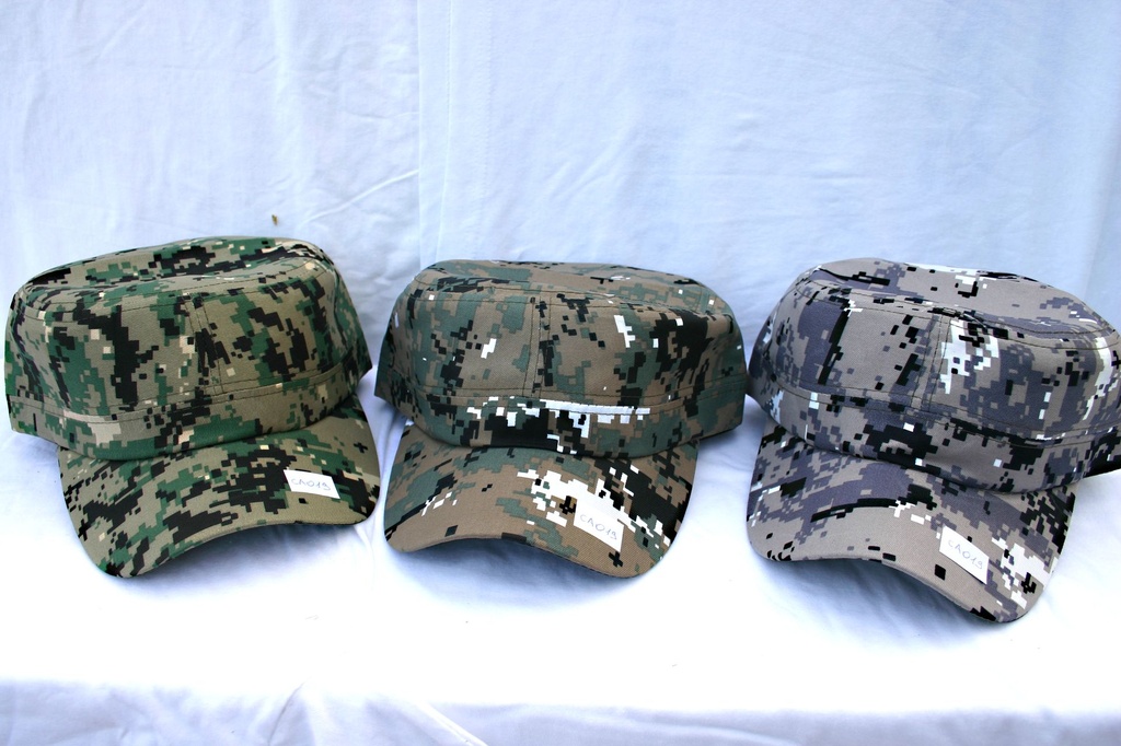 CAPPELLO C/FRONTINO COLORI MILITARI 3 TONI ASS 