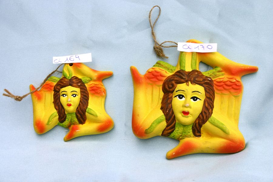 TRINACRIA CERAMICA GIALLA cm 12 