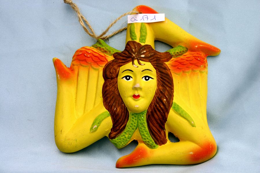 TRINACRIA CERAMICA GIALLA cm 8 