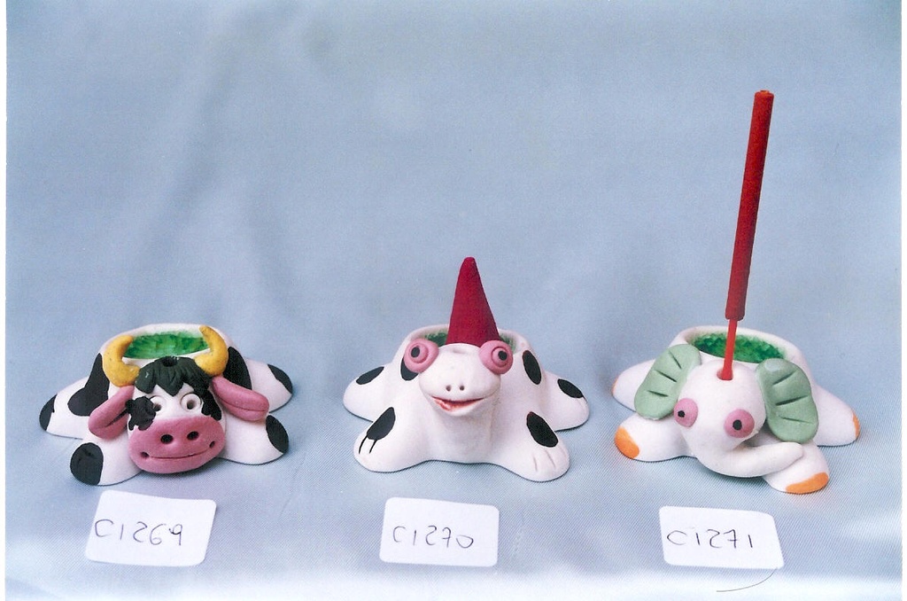 MUCCA CERAMICA PORTA INCENSI CONO 