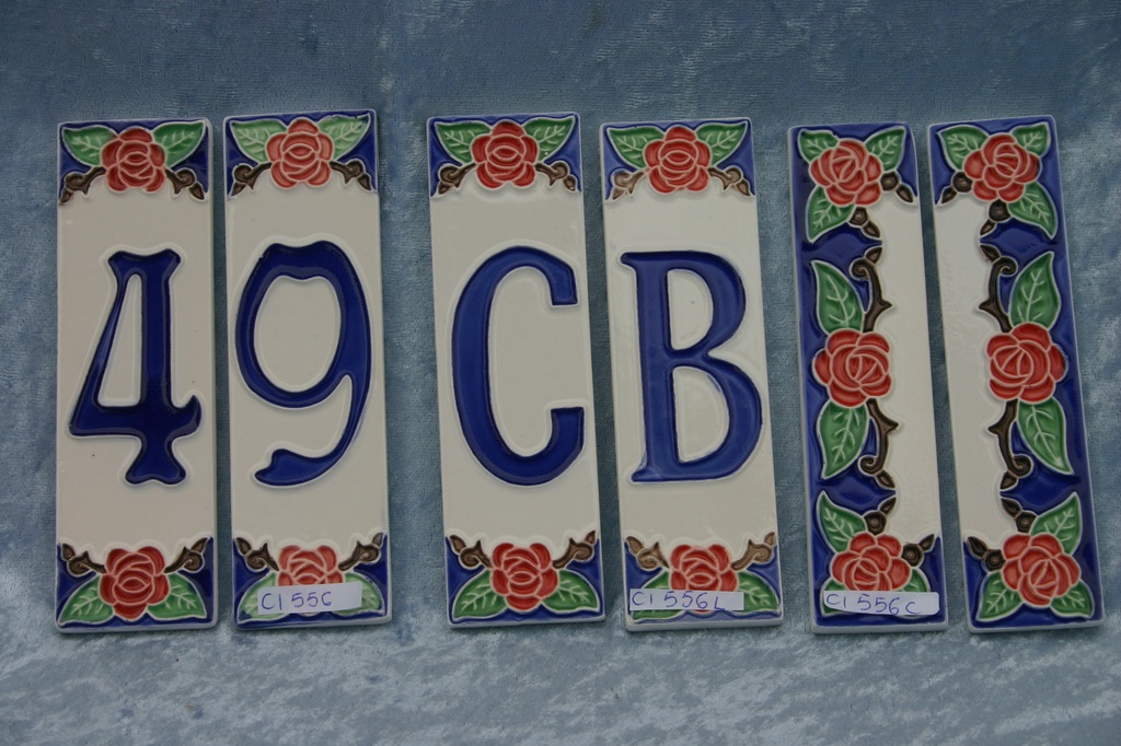 NUMERI CERAMICA 15 x 4,5 - FIORI 