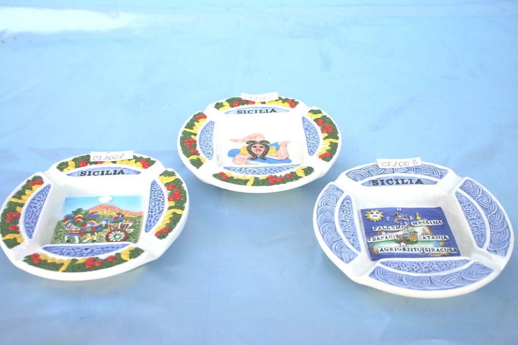 POSACENERE CERAMICA ROT. SICILIA MAPPA 