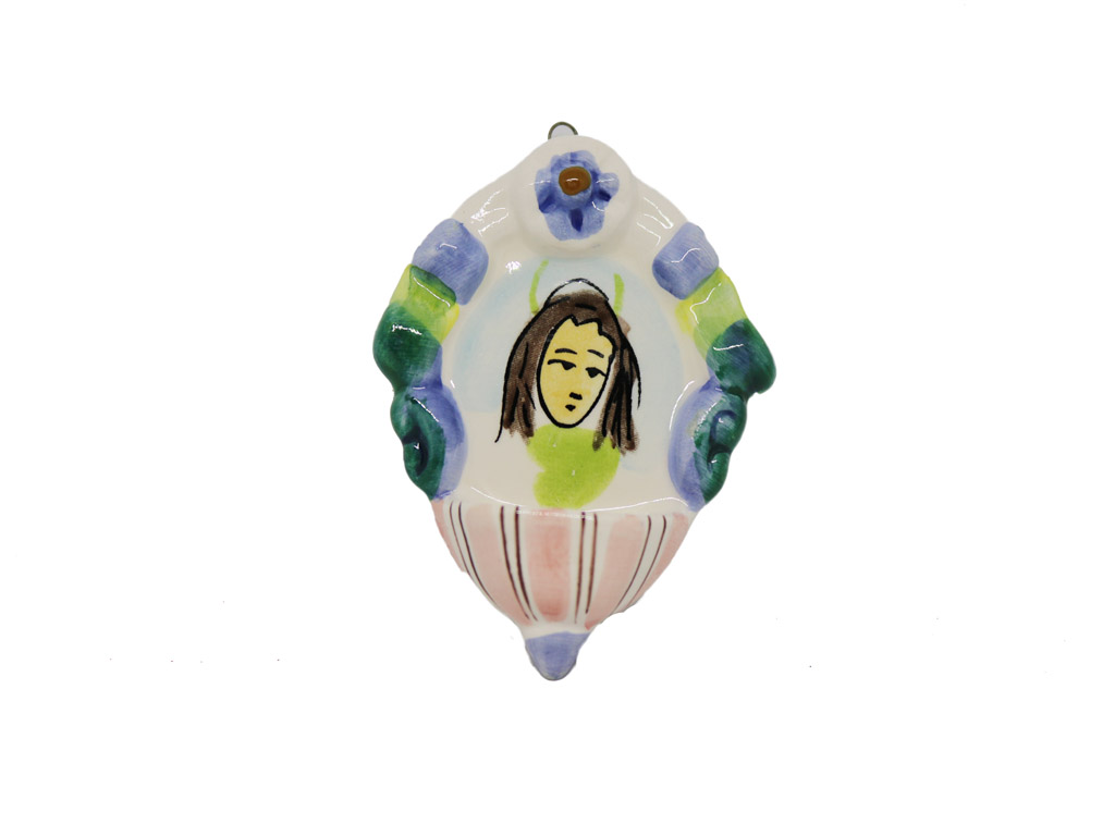 ACQUASANTIERA CERAMICA MADONNA 6x7cm 