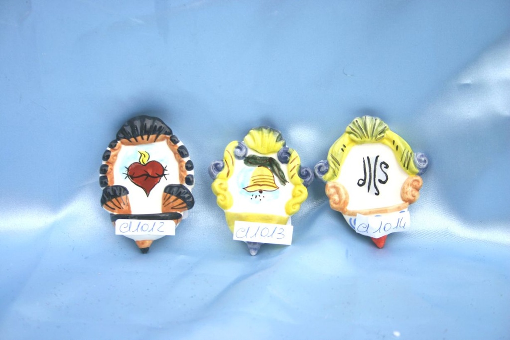 ACQUASANTIERA CERAMICA CUORE 7x5,4cm 