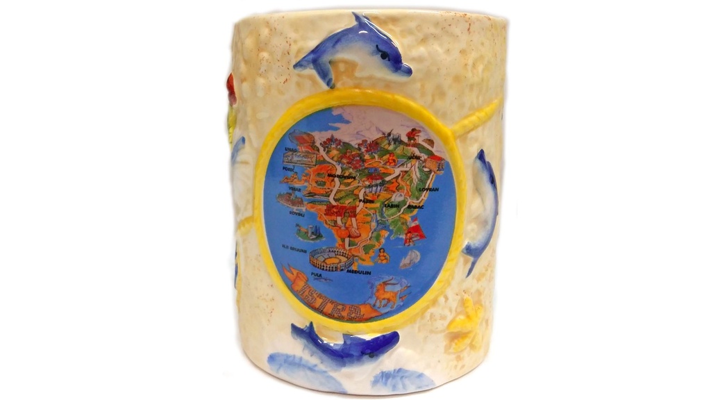 TAZZA CERAMICA c/DECALCO ISTRA 