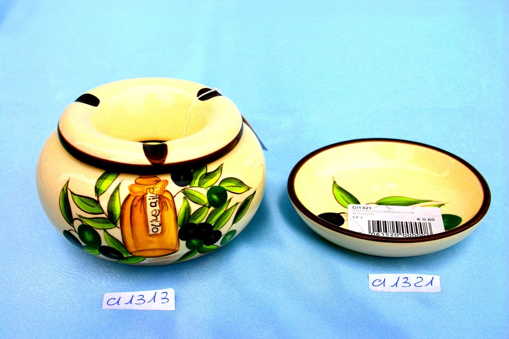 PIATTO PICCOLO CERAMICA C/OLIVE 