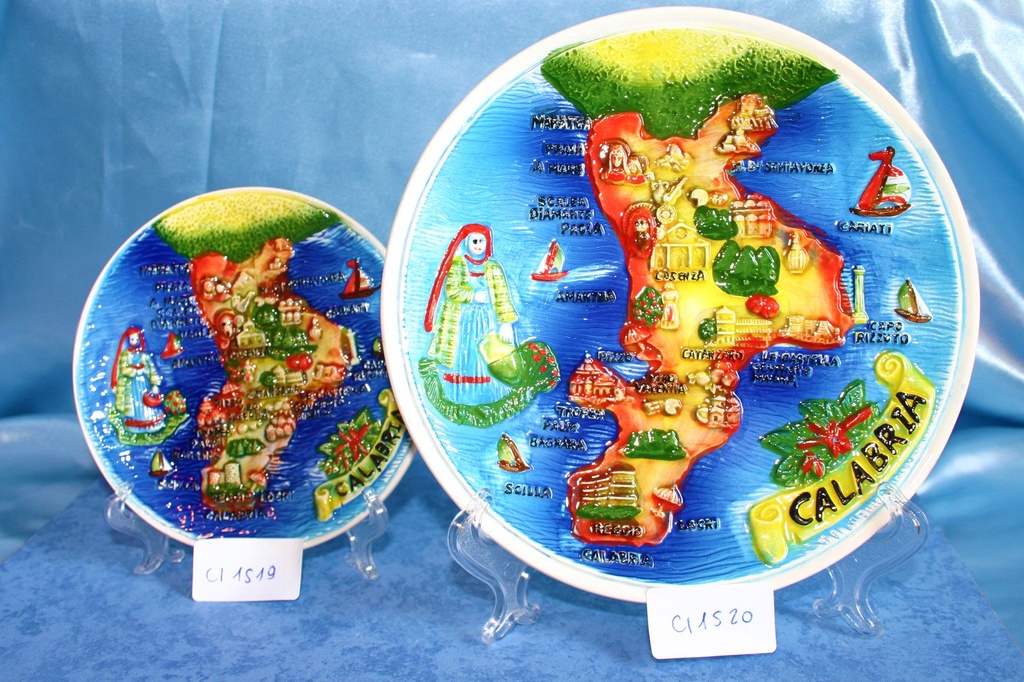 PIATTO CERAMICA ISOLA CALABRIA DIAM 13 