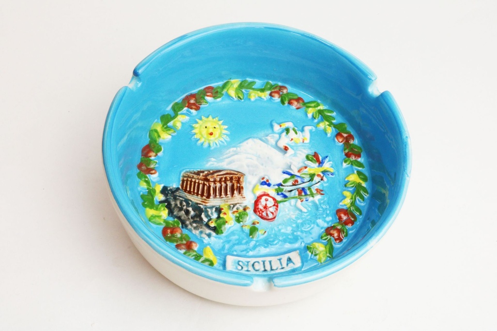 POSACENERE CERAMICA SICILIA DIAM11,5 CM 