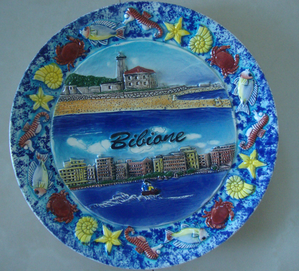 PIATTO CERAMICA CM 18 BIBIONE 