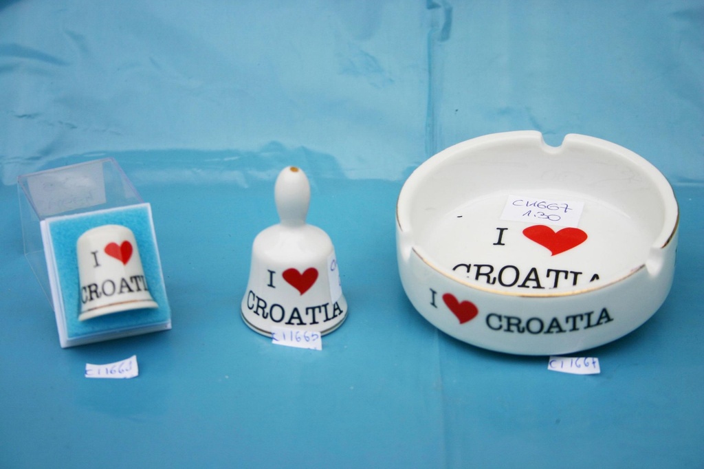 CAMPANELLA CERAMICA C/SCATOLA "I LOVE CROATIA" 