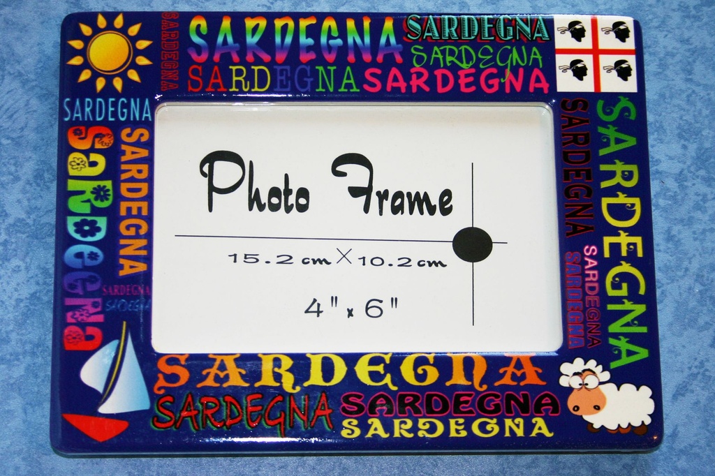PORTAFOTO CERAMICA SCRITTE SARDEGNA GRA 