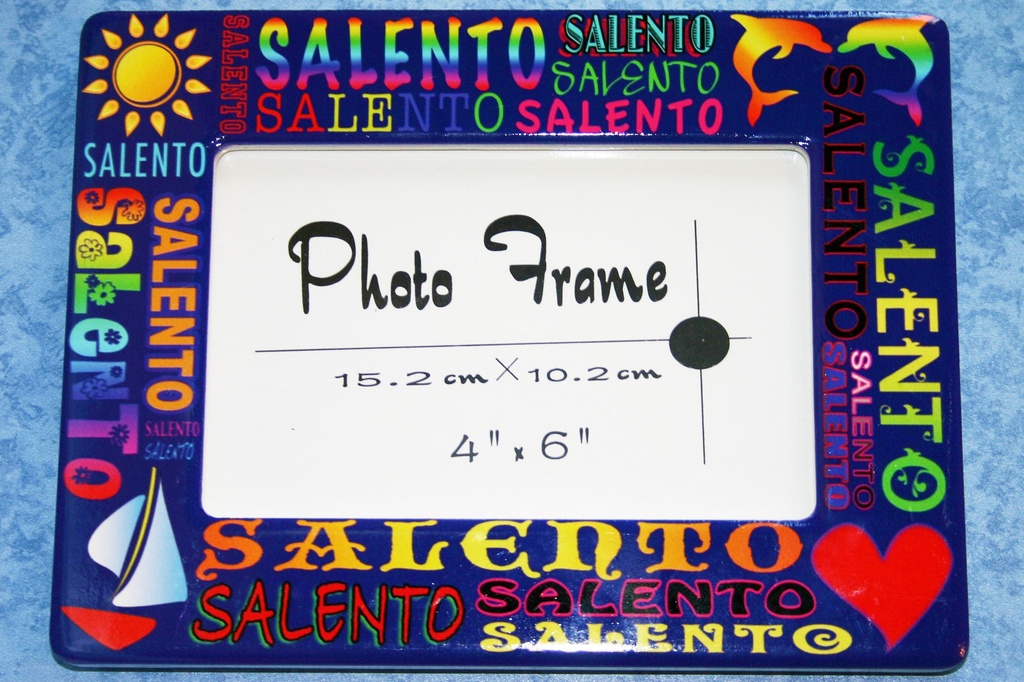 PORTAFOTO CERAMICA SCRITTE SALENTO GRA 